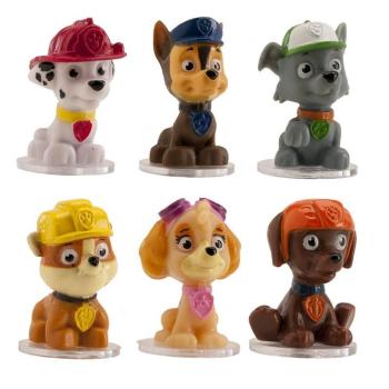 Tlapková patrola Paw patrol - figúrky na tortu z plastu - 4cm - 6ks - Dekora