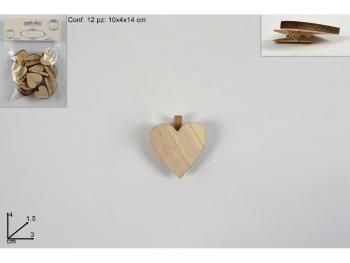 MAKRO - Srdce 3cm drevo 12ks