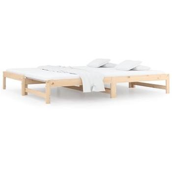 Výsuvná posteľ 2× (90 × 190) cm masívna borovica, 820437