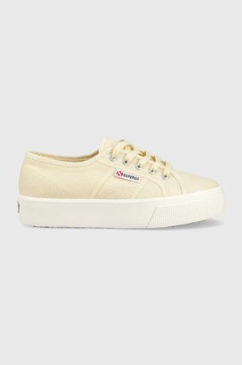 Tenisky Superga 2730 MID PLATFORM dámske, béžová farba, S2127IW