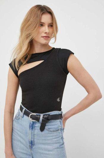 Top Calvin Klein Jeans dámsky, čierna farba