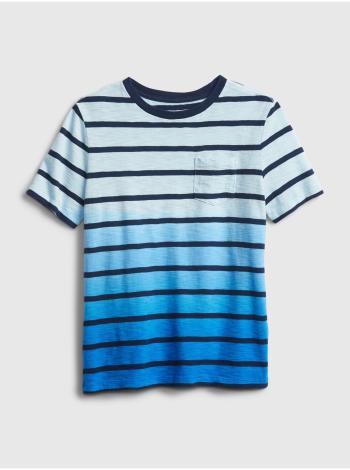 Detské tričko stripe dip-dye t-shirt Modrá