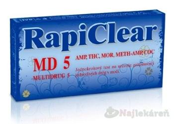 RapiClear MD 5 (MULTIDRUG 5) IVD, test drogový na samodiagnostiku 1ks