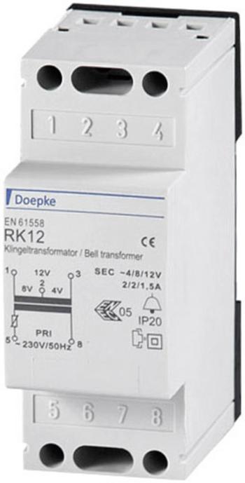 Doepke 09980033 zvončekový transformátor 4 V, 8 V, 12 V 2 A