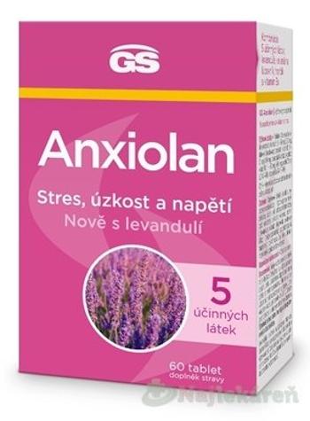 GS Anxiolan s levanduľou stres, úzkosť, napätie 60 tabliet