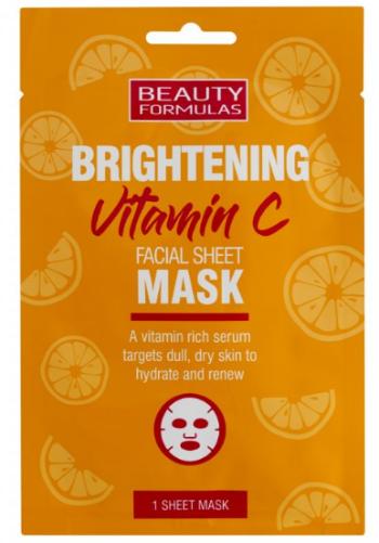 BeautyFormulas Beauty Formulas Rozjasňujúci pleťová maska s vitamínom C