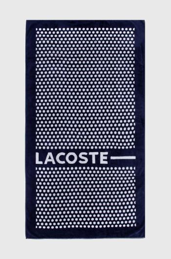 Bavlnený uterák Lacoste tmavomodrá farba