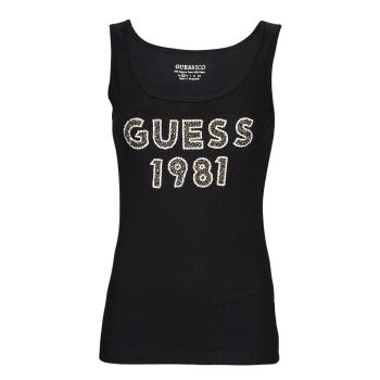 Guess  LOGO TANK TOP  Tielka a tričká bez rukávov Čierna