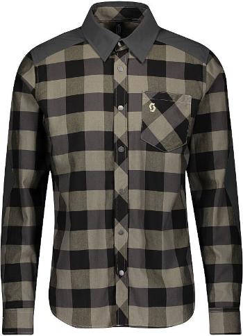 Scott Trail Flow Check L/SL Men's Shirt Dust Beige/Dark Grey M