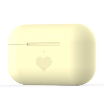 HEART Silikónový obal pre Apple AirPods Pro žltý