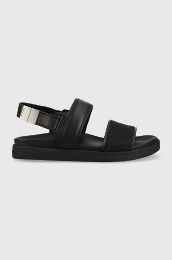 Sandále Calvin Klein BACK STRAP SANDAL MONO JQ pánske, čierna farba, HM0HM00970