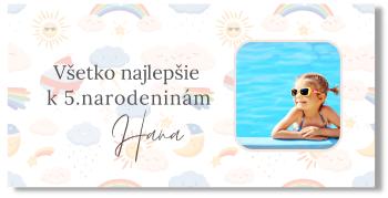 Narodeninový banner s fotkou - Cute weather Rozmer banner: 130 x 260 cm