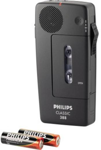 Philips Pocket Memo 388 Classic analógový diktafón Maximálny čas nahrávania 30 min čierna vr. pútka pre prenášanie