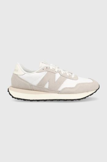 Kožené tenisky New Balance MS237SE šedá farba