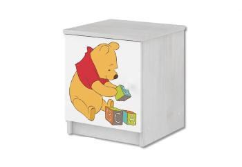 Detský nočný stolík Macko Pú a tiger - dekor nórska borovica nightstand Winnie Pooh Tigger