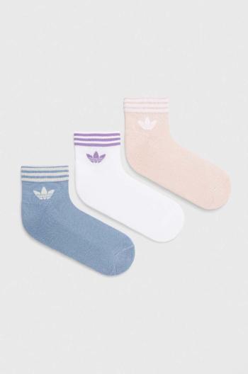 Ponožky adidas Originals 3-pak biela farba