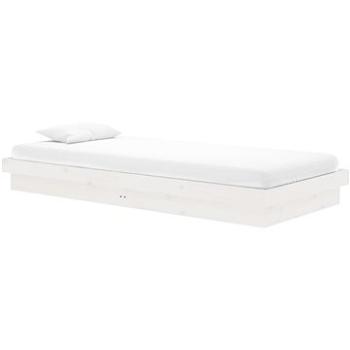 Rám postele biely masívne drevo 90 × 200 cm, 819893
