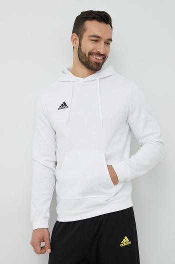 Mikina adidas Performance pánska, biela farba, s kapucňou, jednofarebná, HG6302