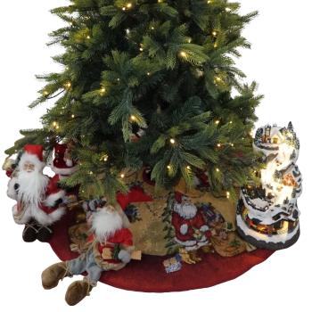 TEMPO-KONDELA GORGINA, podložka pod vianočný stromček, červená/béžová, 1 m RP1, rozbalený tovar