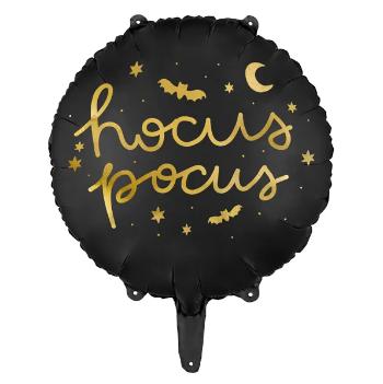 PartyDeco Fóliový balón - Hocus Pocus čierny 45 cm