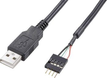 Akasa #####USB-Kabel USB 2.0 #####Pfostenstecker 4pol. , #####USB-A Stecker 40.00 cm čierna pozlátené kontakty, UL certi