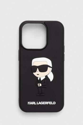 Puzdro na mobil Karl Lagerfeld iPhone 14 Pro 6.1" čierna farba