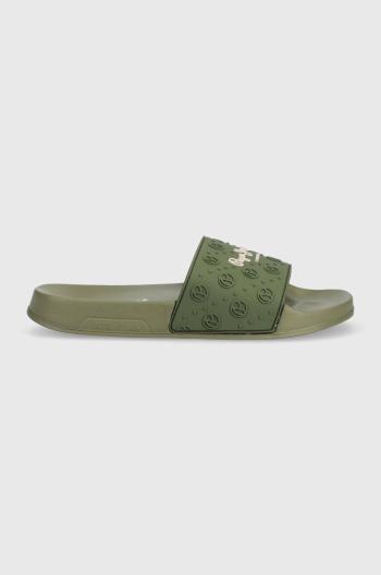 Šľapky Pepe Jeans SLIDER dámske, zelená farba, PLS70126