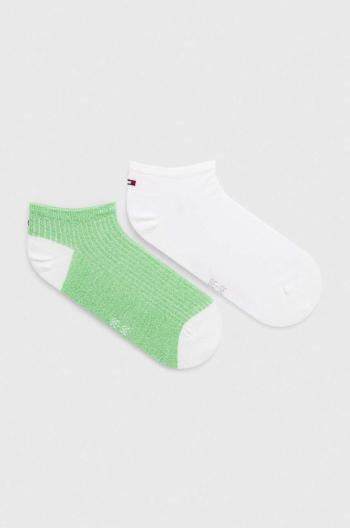 Ponožky Tommy Hilfiger 2-pak dámske, zelená farba