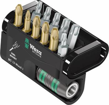 Wera Bit-Check 12 Wood 1 05057423001 sada bitov 12-dielna krížový PZ, krížový PH, Torx