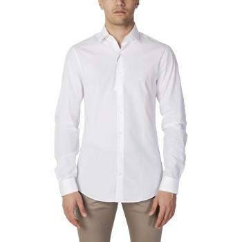 Calvin Klein Jeans  POPLIN STRETCH SLIM SHIRT K10K103025  Košele s dlhým rukávom Biela