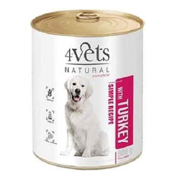 4Vets NATURAL SIMPLE RECIPE s morčacím mäsom 800 g konzerva pre psov (40643)