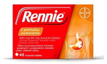 Rennie s príchuťou pomaranča 680 mg/80 mg žuvacie tablety tbl. mnd. 48 x 680 mg/80 mg