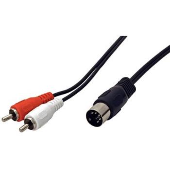 OEM Kábel audio DIN 5pin (M) -> 2× cinch, 1,5 m (50014)