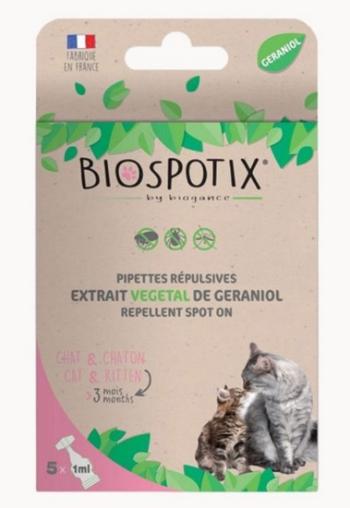 BIOGANCE Biospotix Cat spot-on s repelentným účinkom pre mačky 5x1ml  (od 3 mesiacov)