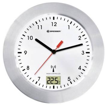 Bresser Optik 8020114 DCF nástenné hodiny - náučná stavebnica 17 mm x 6 cm  biela vhodné do kúpeľne / vlhkého priestoru,