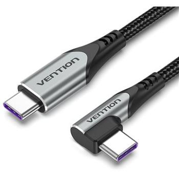 Vention Type-C (USB-C) 2.0 Right Angle to USB-C 1 M Gray Aluminum Alloy Type (TAKHF)