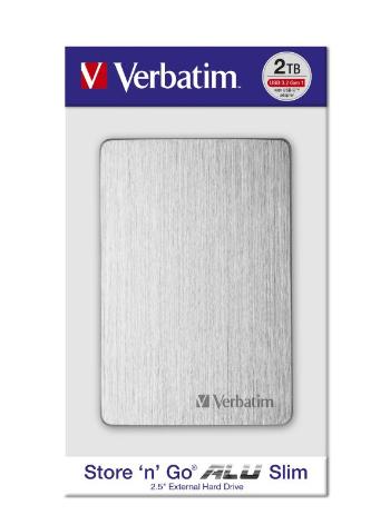 HDD 2.5&quot; 2TB USB 3.2/USB-C Gen 1 ALU Slim stříbrný, externí disk Store ‘n’ Go Verbatim