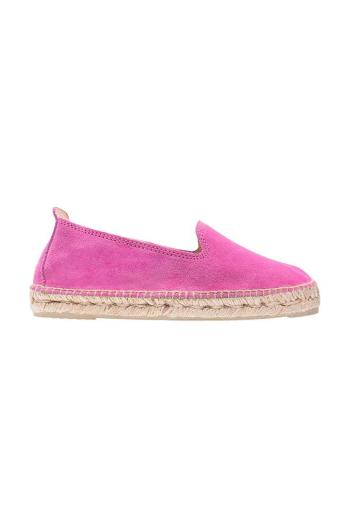 Semišové espadrilky Manebi Flat Espadrilles fialová farba, R 3.6 N0