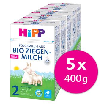 HiPP 2 BIO KOZIE MLIEKO následná mliečna dojčenská výživa (od ukonč. 6. mesiaca) 5x400 g
