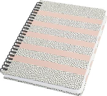 Sigel Jolie® sweet dots JN600 poznámková kniha sa špirálovú väzbou bodkovaný lineatura (bodkované štvorčeky) biela, čier