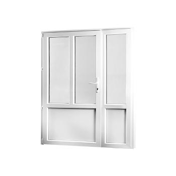 SKLADOVE-OKNA.sk - Vedľajšie vchodové dvere dvojkrídlové, ľavé, PREMIUM - 1580 x 2080 mm, barva biela/zlatý dub