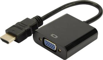 Digitus DA-70461 HDMI / VGA adaptér [1x HDMI zástrčka - 1x VGA zásuvka, jack zásuvka 3,5 mm] čierna  10.00 cm