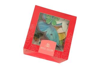 Dúhoví motýli - dekorácia z jedlého papiera 87 ks - Rose Decor