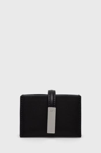 Puzdro na karty Calvin Klein dámsky, čierna farba