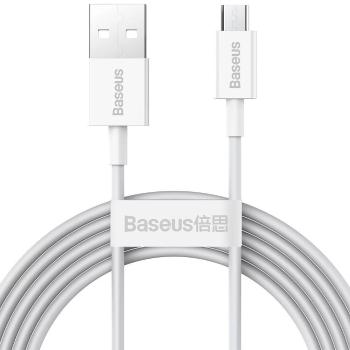 Baseus Superior Rýchlo nabíjací datový Kabel MicroUSB 2A - 2m - Biela KP29135