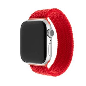 FIXED Elastic Nylon Strap pre Apple Watch 42/44/45/Ultra 49mm veľkosť S červený (FIXENST-434-S-RD)