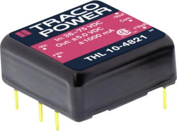 TracoPower THL 10-1221 DC / DC menič napätia, DPS 12 V/DC 5 V/DC, -5 V/DC 1000 mA 10 W Počet výstupov: 2 x