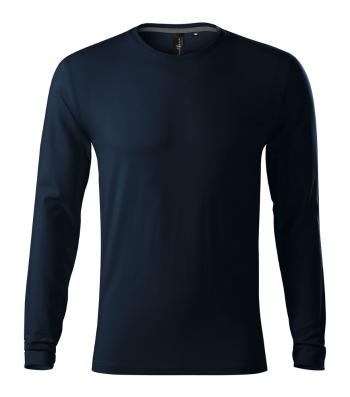 MALFINI Pánske tričko s dlhým rukávom Brave - Námornícka modrá | L