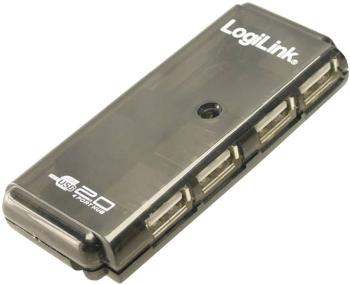 USB 2.0 hub LogiLink UH0001A, 4 porty, 90 mm, sivá