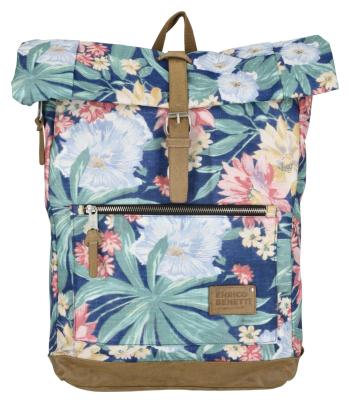 Enrico Benetti Santiago Notebook Backpack 15" Dark Blue Floral